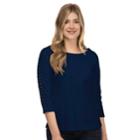 Women's Izod Lace-trim Boatneck Tee, Size: Small, Blue (navy)
