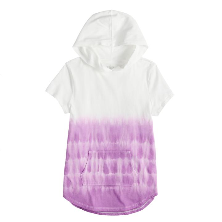 Girls 7-16 & Plus Size So&reg; Tunic Tee Hoodie, Size: 14 1/2, Lt Purple