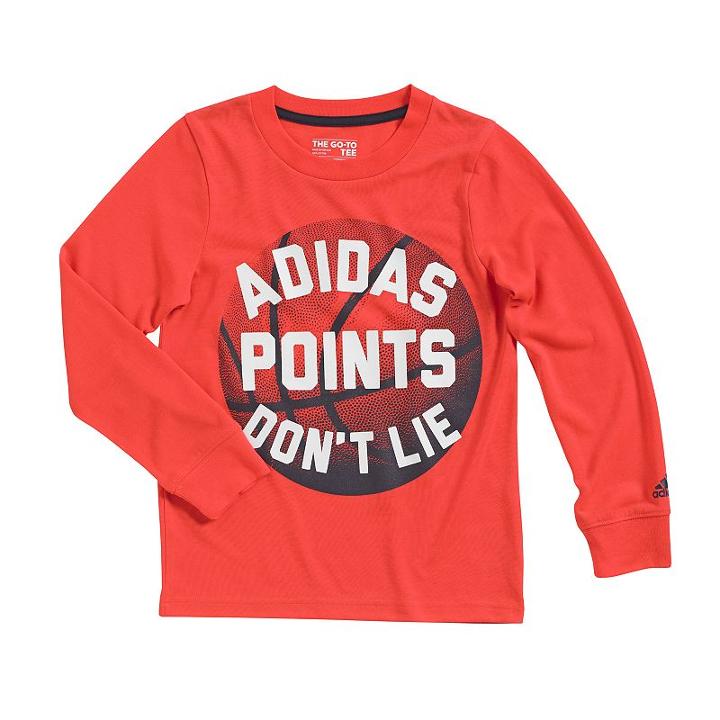 Boys 4-7x Adidas Go-to Points Don't Lie Basketball Tee, Boy's, Size: 4, Brt Red