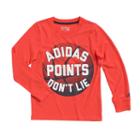 Boys 4-7x Adidas Go-to Points Don't Lie Basketball Tee, Boy's, Size: 4, Brt Red