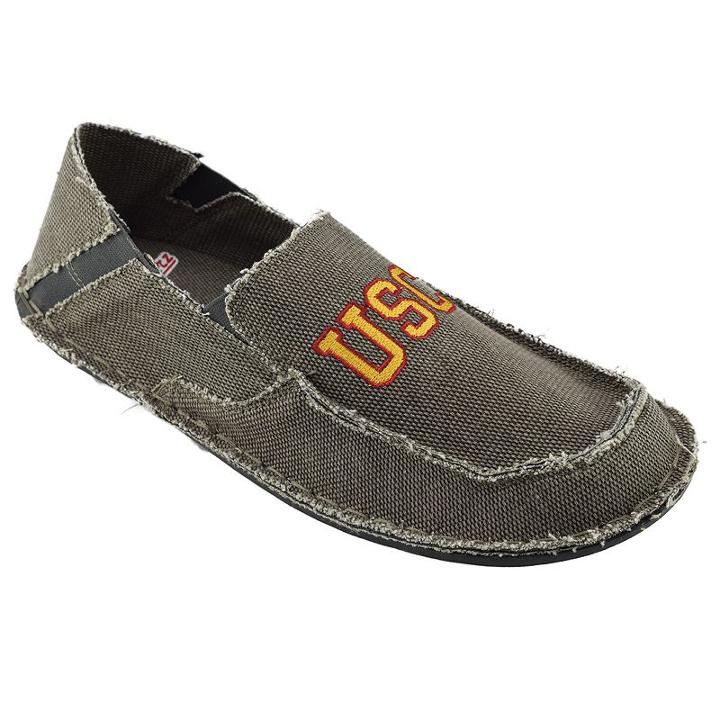 Men's Usc Trojans Cazulle Canvas Loafers, Size: 10, Brown