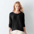 Women's Sonoma Goods For Life&trade; Raglan Crewneck Sweater, Size: Xl, Black