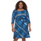 Plus Size Dana Buchman Waist Twist Dress, Women's, Size: 1xl, Med Blue