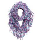 Girls 4-16 Metallic Space-dyed Knit Fringe Infinity Scarf, Ovrfl Oth