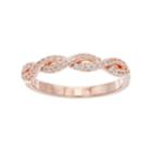 14k Rose Gold Over Silver Lab-created White Sapphire Twist Ring, Women's, Size: 6