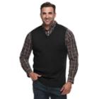 Big & Tall Croft & Barrow&reg; Classic-fit 12gg Sweater Vest, Men's, Size: 4xl Tall, Black