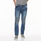 Men's Rawx Slim-fit Moto Stretch Jeans, Size: 30x32, Med Blue