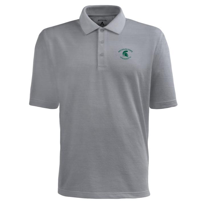 Men's Michigan State Spartans Pique Xtra Lite Polo, Size: Xl, Grey
