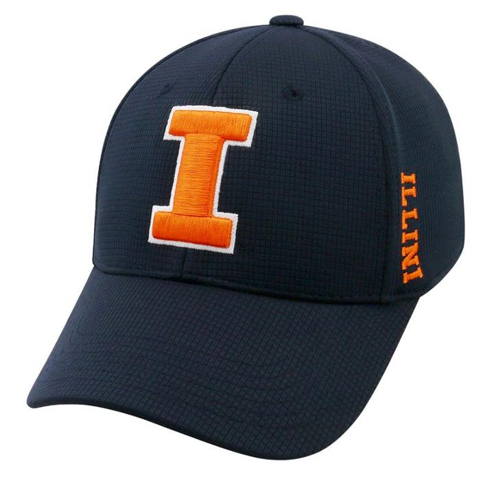 Adult Illinois Fighting Illini Booster Plus Memory-fit Cap, Men's, Blue (navy)