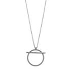 Dashed Circle Pendant Necklace, Women's, Oxford