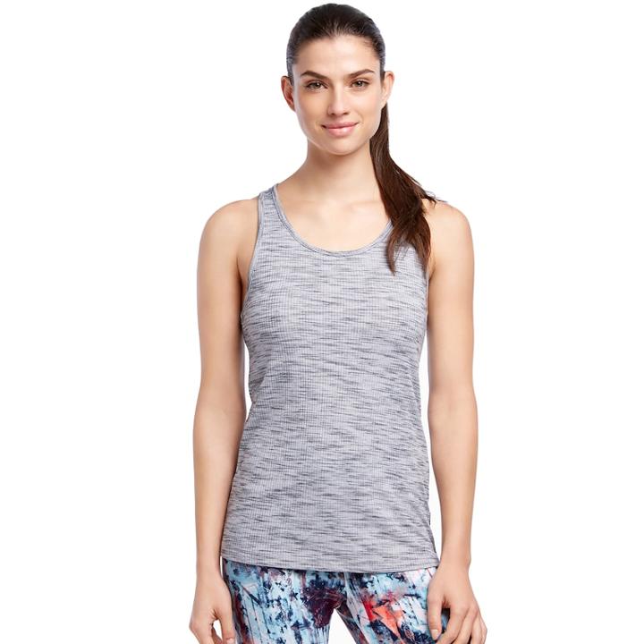 Women's Jockey Sport Zen Twist Tank, Size: Medium, Med Grey