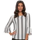 Women's Elle&trade; Printed Georgette Top, Size: Medium, White Oth