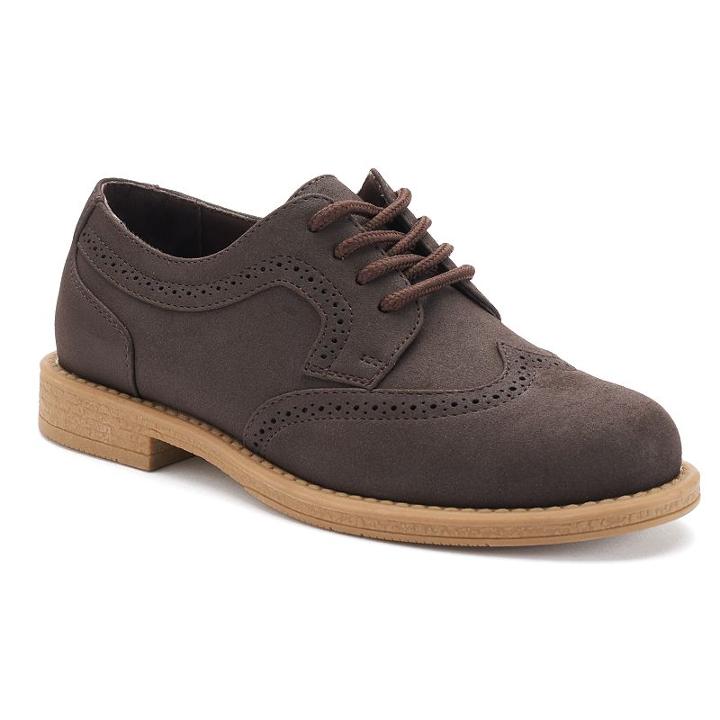 Scott David Jude Boys' Oxford Shoes, Size: 1, Med Brown