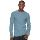 Men's Sonoma Goods For Life&trade; Slim-fit Soft-touch Stretch Thermal Crewneck Tee, Size: Xxl, Med Blue