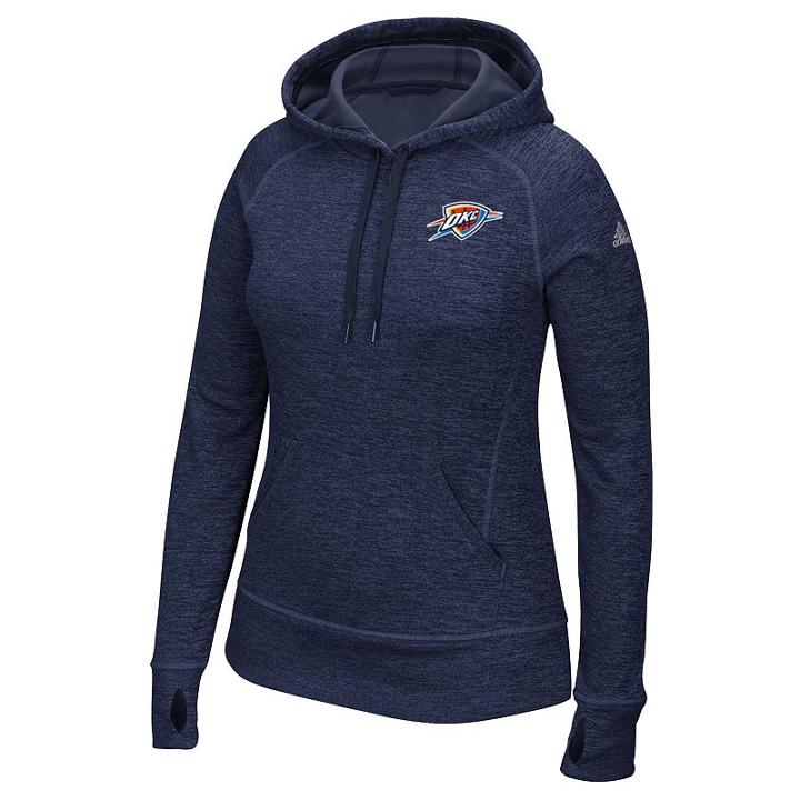 Women's Adidas Oklahoma City Thunder Preferred Logo Hoodie, Size: Large, Blue (navy)