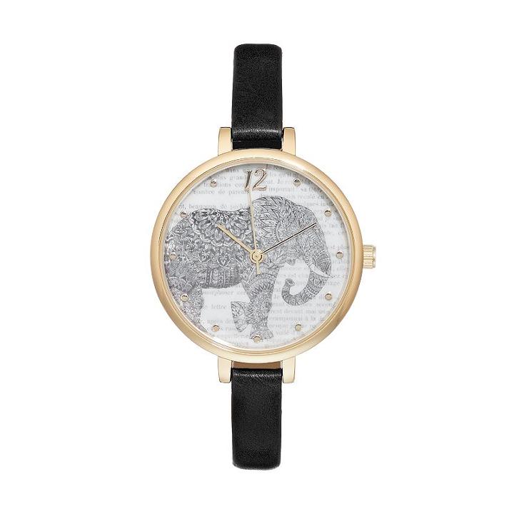 Women's Elephant Watch, Size: Medium, Black