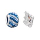 Disney's Frozen Crystal Sterling Silver Olaf Bead Set, Women's, Blue