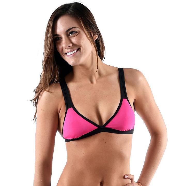 Women's Dolfin Bellas Colorblock Mesh Bikini Top, Size: Xs, Lt Brown