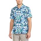 Men's Chaps Classic-fit Floral Performance Button-down Camp Shirt, Size: Xl, White
