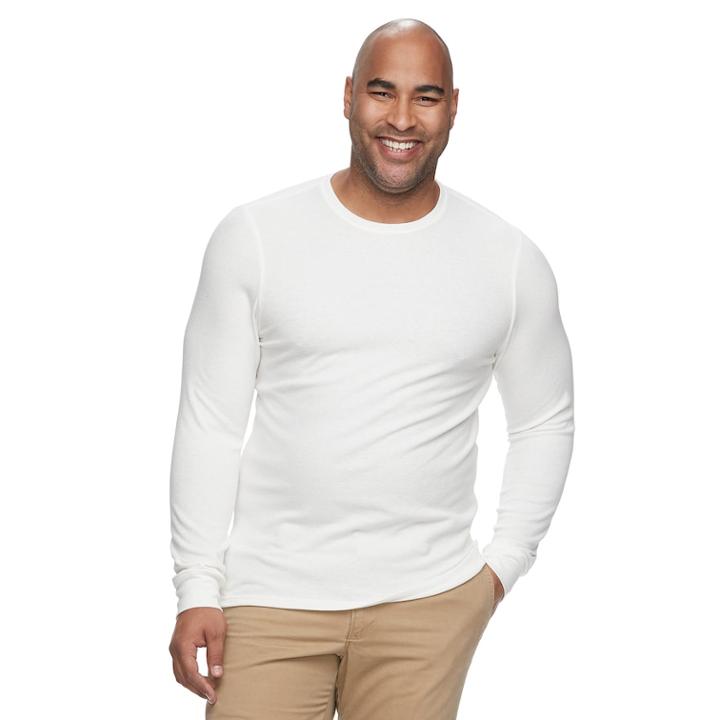 Big & Tall Urban Pipeline&reg; Maxflex Stretch Thermal Regular-fit Raglan Tee, Men's, Size: L Tall, White
