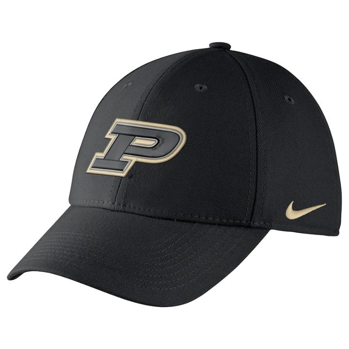 Adult Nike Purdue Boilermakers Dri-fit Flex-fit Cap, Men's, Black