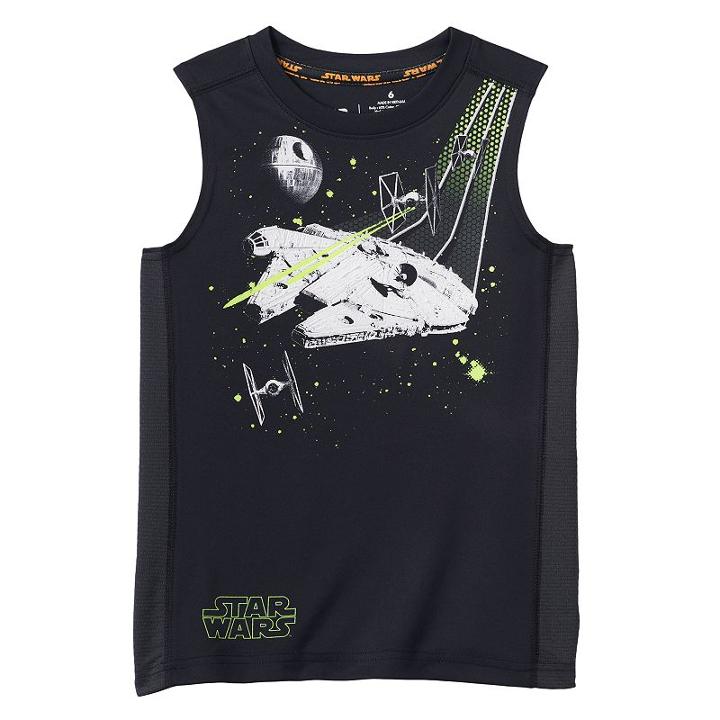 Boys 4-7x Star Wars A Collection For Kohl's Textured Mesh Tank Top By Jumping Beans&reg;, Boy's, Size: 4, Black
