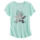 Disney's Tsum Tsum Girls 7-16 Two-way Sequin Star Tee, Girl's, Size: Medium, Lt Green