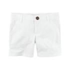 Girls 4-8 Carter's Rolled Solid Shorts, Girl's, Size: 5, White