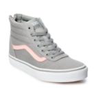 Vans Ward Hi Zip Girls Skate Shoes, Size: 2, White