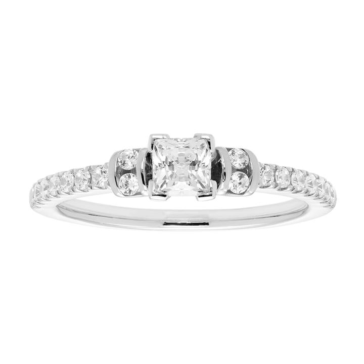 14k Gold Princess Cut 3/4 Carat T.w. Igl Certified Diamond Engagement Ring, Women's, Size: 6.50, White