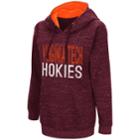 Women's Campus Heritage Virginia Tech Hokies Throw-back Pullover Hoodie, Size: Small, Med Red