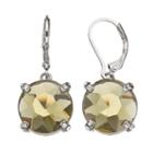 Simply Vera Vera Wang Green Faceted Stone Nickel Free Drop Earrings, Women's