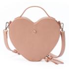 Lc Lauren Conrad Love, Lauren Heart-shaped Crossbody Bag, Women's, Med Pink