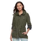 Women's Levi's Hooded Roll-tab Anorak Jacket, Size: Large, Green Oth