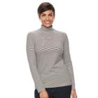 Women's Croft & Barrow&reg; Long Sleeve Mockneck Top, Size: Small, Lt Beige