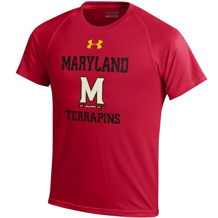 Boys 8-20 Under Armour Maryland Terrapins Tech Tee, Size: L 14-16, Red