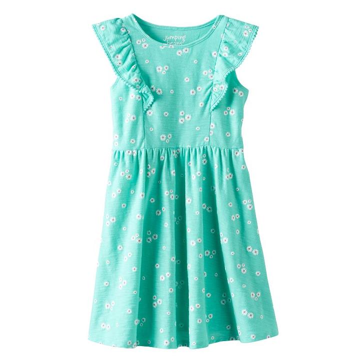 Girls 4-10 Jumping Beans&reg; Flutter Sleeve Dress, Girl's, Size: 5, Brt Green