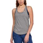 Women's Under Armour Heatgear Mesh Racerback Tank, Size: Xs, Grey (charcoal)