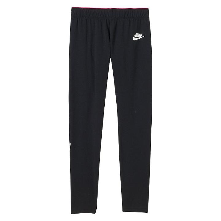 Girls 7-16 Nike Graphic Yoga Leggings, Girl's, Size: Medium, Grey (charcoal)