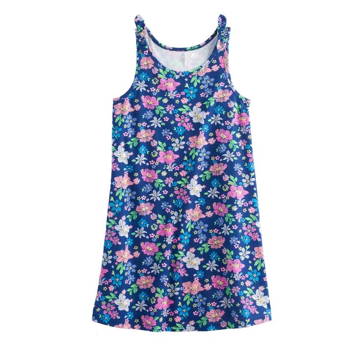 Girls 7-16 So&reg; Bow Strap Patterned Dress, Size: M/10, Dark Blue