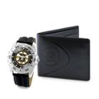 Boston Bruins Watch And Bifold Wallet Gift Set, Boy's, Black