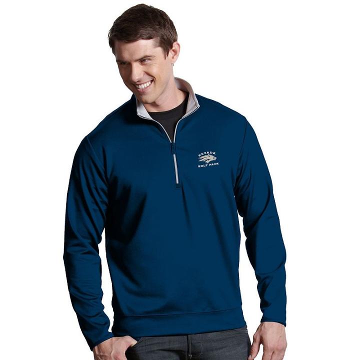 Men's Nevada Wolf Pack 1/4-zip Leader Pullover, Size: Large, Blue