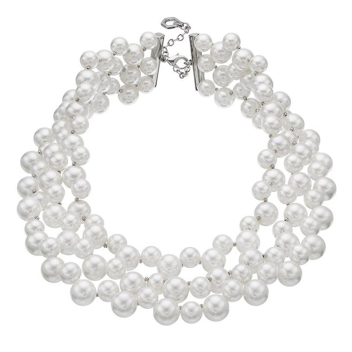 Simply Vera Vera Wang Simulated Pearl Multi Strand Necklace, Women's, White