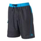 Men's Rbx Heathered Performance Swim Trunks, Size: Large, Grey