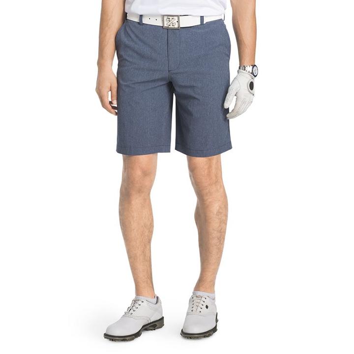 Men's Izod Classic-fit Grant Heathered Performance Golf Shorts, Size: 40, Dark Blue