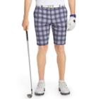 Men's Izod Classic-fit Jameson Plaid Performance Golf Shorts, Size: 30, Dark Blue