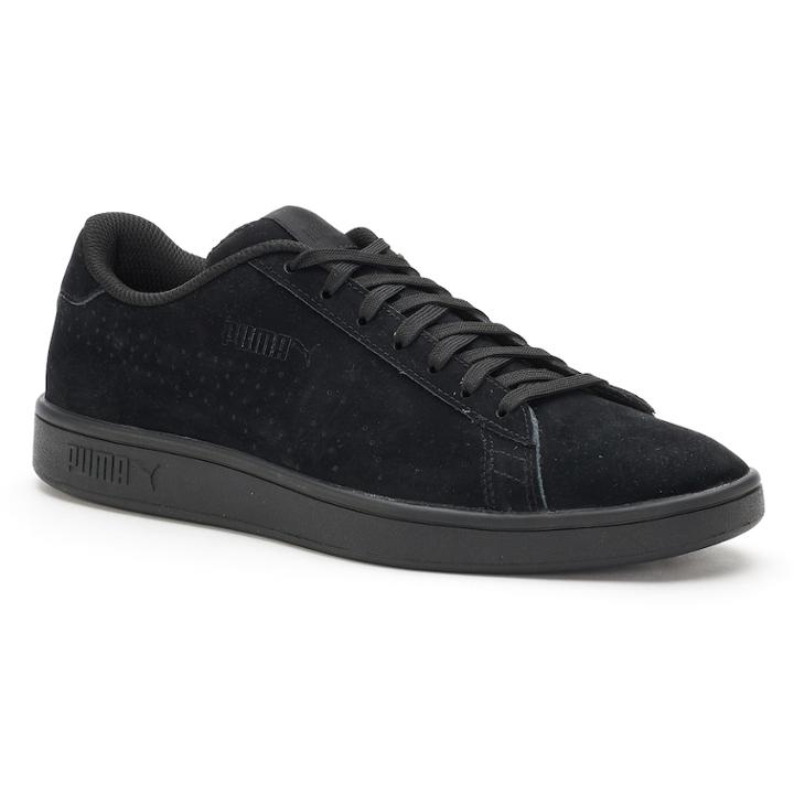 Puma Smash V2 Men's Nubuck Sneakers, Size: 11, Black