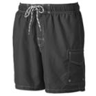 Men's Sonoma Goods For Life&trade; Microfiber Swim Trunks, Size: Medium, Grey (charcoal)