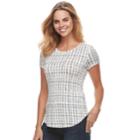 Women's Apt. 9&reg; Crewneck Tee, Size: Small, Natural