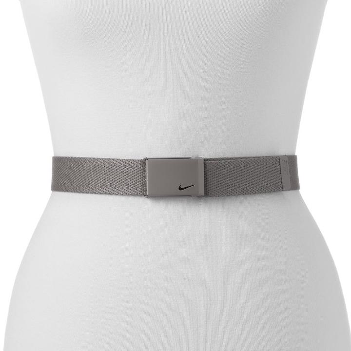 Women's Nike Tech Essential Bottle Opener Web Belt, Grey